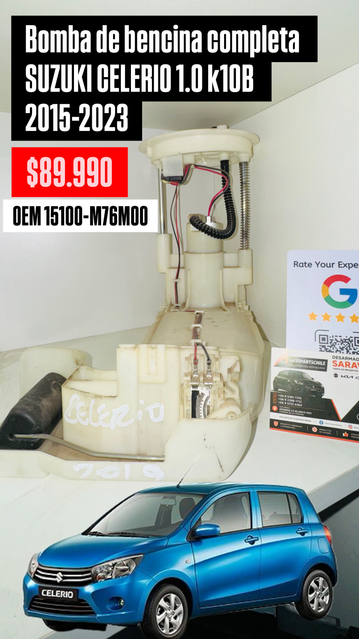 Bomba de bencina completa original Suzuki Celerio 1.0 K10B