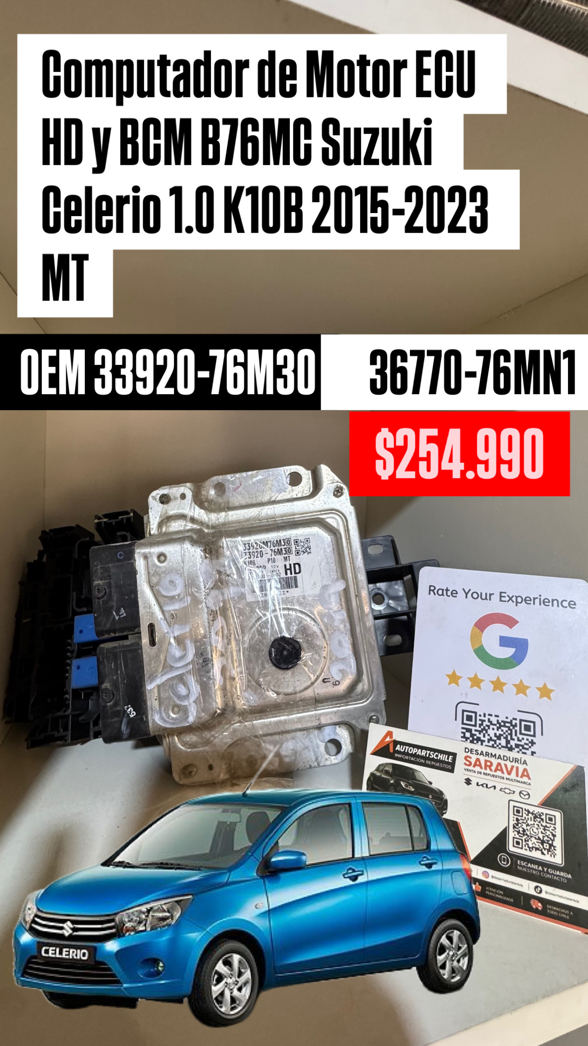Kit computador ECU + BCM original Suzuki Celerio 1.0 K10B