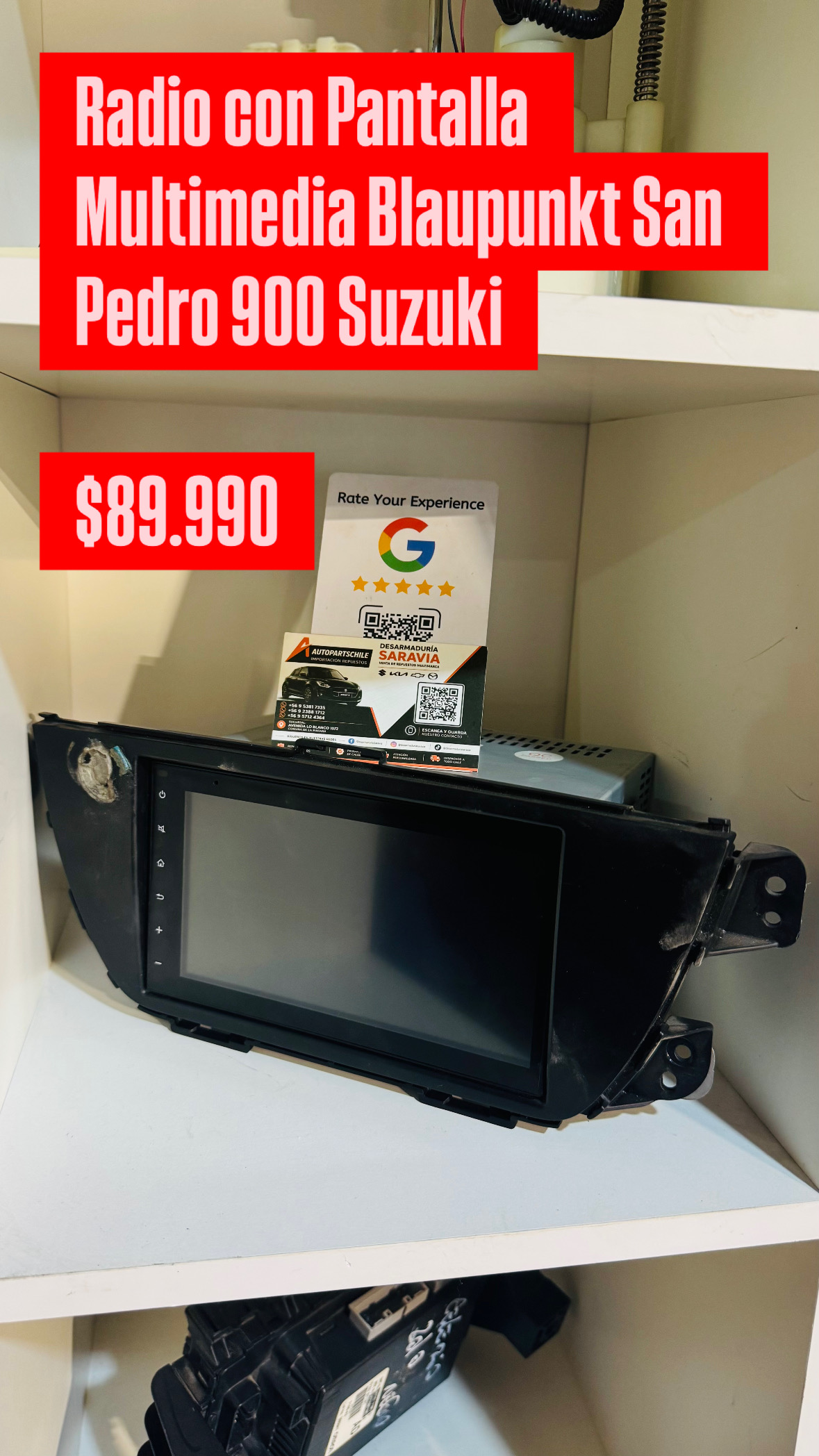 Radio con Pantalla Multimedia Blaupunkt San Pedro 900 Suzuki Suzuki — San Pedro 900. Compatibilidad según modelo y configuración del vehículo. Verificar conectores y marco antes de comprar.